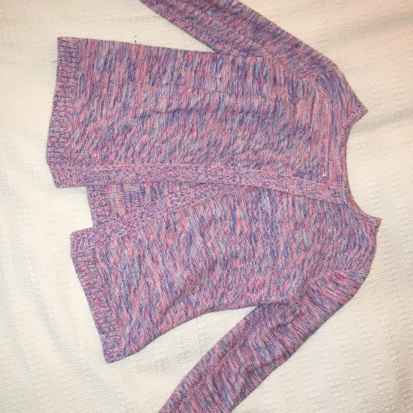 Pink&Blue knit sweater with slit in back - Picture 2 of 5